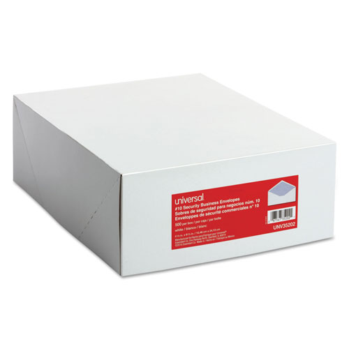 Universal Business Envelope, #10, Commercial Flap, Gummed Closure, 4.13 x 9.5, White, 500/Box
