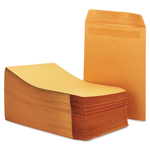 Universal Self-Stick Open End Catalog Envelope, #13 1/2, Square Flap, Self-Adhesive Closure, 10 x 13, Brown Kraft, 250/Box