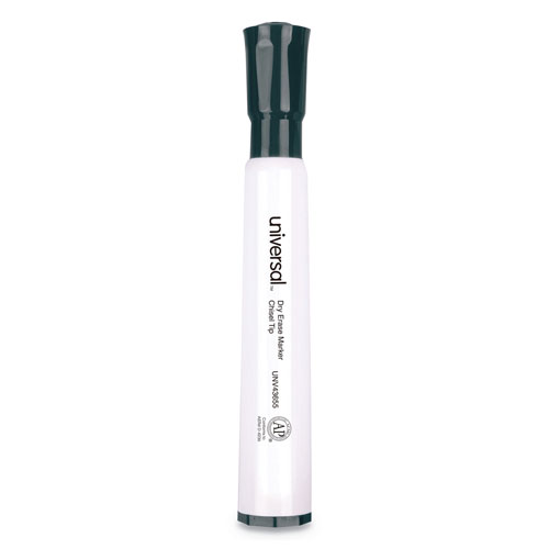 Universal Dry Erase Marker Value Pack, Broad Chisel Tip, Black, 36/Pack
