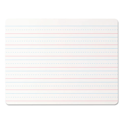 Universal Lap/Learning Dry-Erase Board, Penmanship Ruled, 11.75 x 8.75, White Surface, 6/Pack