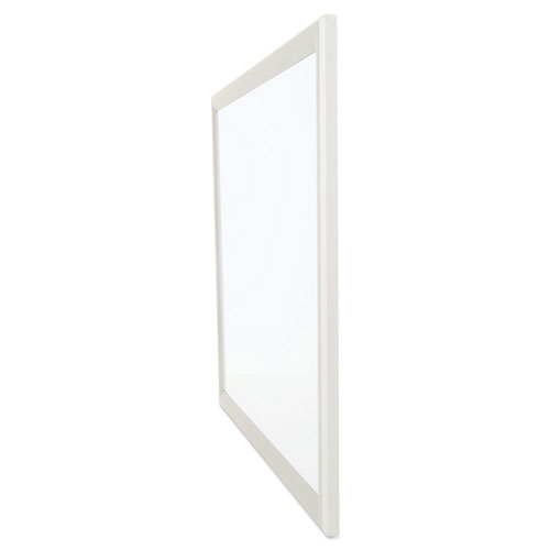 Universal Deluxe Melamine Dry Erase Board, 24 x 18, Melamine White Surface, Silver Aluminum Frame