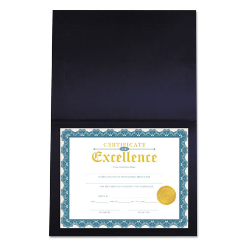 Universal Certificate/Document Cover, 8.5 x 11; 8 x 10; A4, Navy, 6/Pack