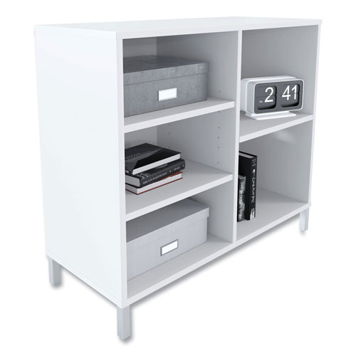 Union & Scale™ Essentials Laminate Bookcase, Five-Shelf, 36 x 15 x 31.6, White