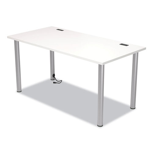Union & Scale™ Essentials Writing Table-Desk with Integrated Power Management, 59.7