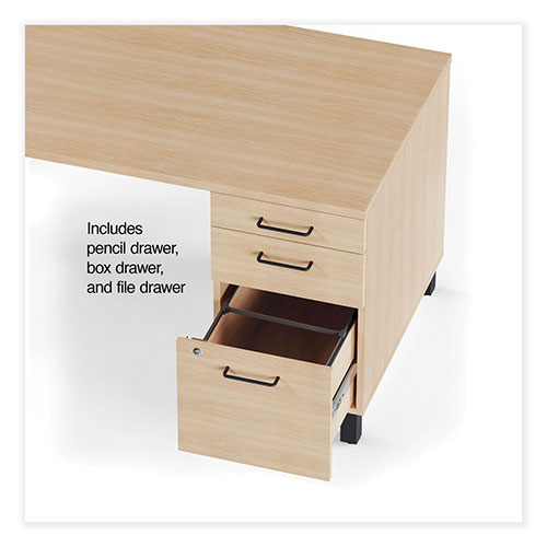 Union & Scale™ Essentials Single-Pedestal Writing Desk with Integrated Power Management, 59.8