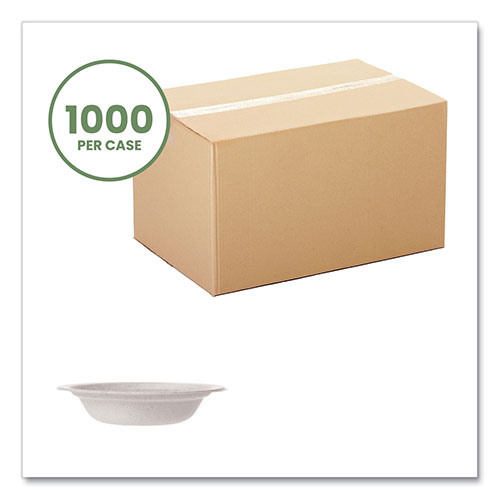 Vegware™ Molded Fiber Tableware, Bowl, 12 oz, White, 1,000/Carton