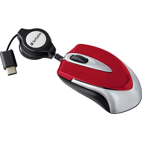 Verbatim USB-C MINI OPTICAL TRAVEL MOUSE RED