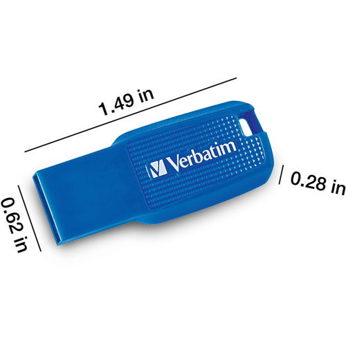 Verbatim 64GB Ergo USB 3.0 Flash Drive, Blue
