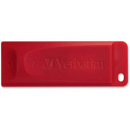 Verbatim USB Flash Drive, Retractable, Security Feature, 4GB, 4/PK