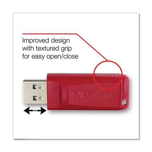 Verbatim Store 'n' Go USB Flash Drive, 8 GB, Red