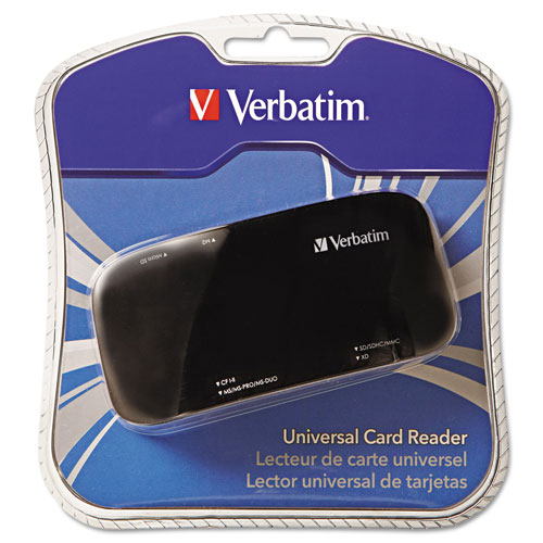 Verbatim Universal Card Reader, USB 2.0, Black, Windows/Mac
