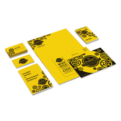 Astrobrights Color Cardstock, 65 lb, 8.5 x 11, Solar Yellow, 250/Pack
