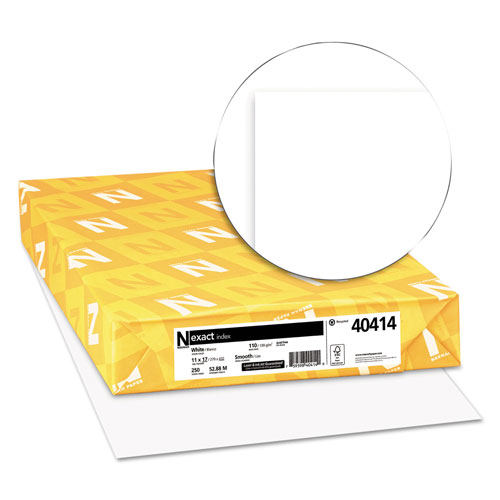 Neenah Paper Exact Index Card Stock, 92 Bright, 110lb, 11 x 17, White, 250/Pack