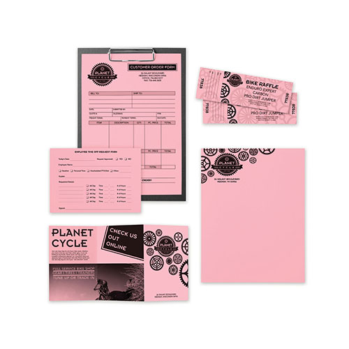 Astrobrights Color Paper, 24 lb, 8.5 x 11, Bubble Gum, 500/Ream