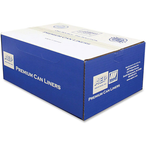 Webster Waste Can Liners, 56 gal, 14 microns, 43