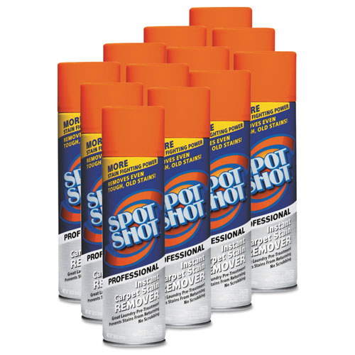 WD-40 Spot Shot Professional Instant Carpet Stain Remover, 18oz Spray Can, 12/Carton