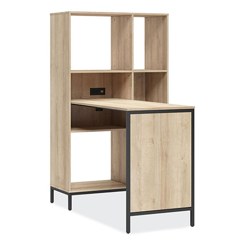 Whalen® Turing Home Office Workstation with Integrated Bookcase and Power Center, 48.3