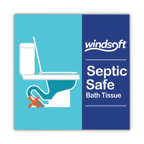 Windsoft Premium Bath Tissue, Septic Safe, 2-Ply, White, 4 x 3.9, 284 Sheets/Roll, 24 Rolls/Carton