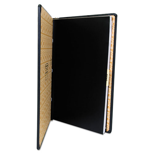 Wilson Jones Looseleaf Minute Book, Black Leather-Like Cover, 250 Unruled Pages, 8 1/2 x 14