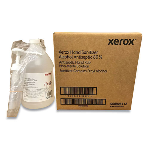 Xerox Hand Sanitizer, 1 gal Bottle with Pump, Unscented, 4/Carton