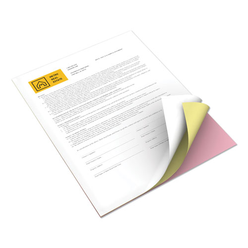 Xerox Revolution Carbonless 3-Part Paper, 8.5 x 11, White/Canary/Pink, 5, 000/Carton