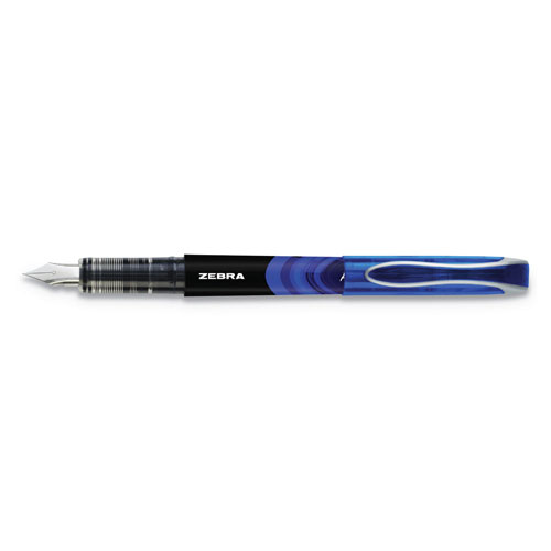 Zebra Pen Fountain Pen, Fine 0.6mm, Assorted Ink/Barrel, 7/Set