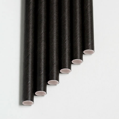 Aardvark 7.75" Unwrapped Black Jumbo Paper Straws