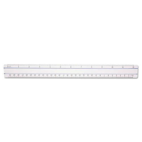 Acme 12" Magnifying Ruler, Standard/Metric, Plastic, Clear