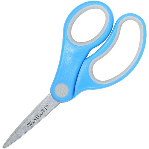 Acme Kids Scissors, Soft Handle, Pointed, 5", STST Blades/ AST