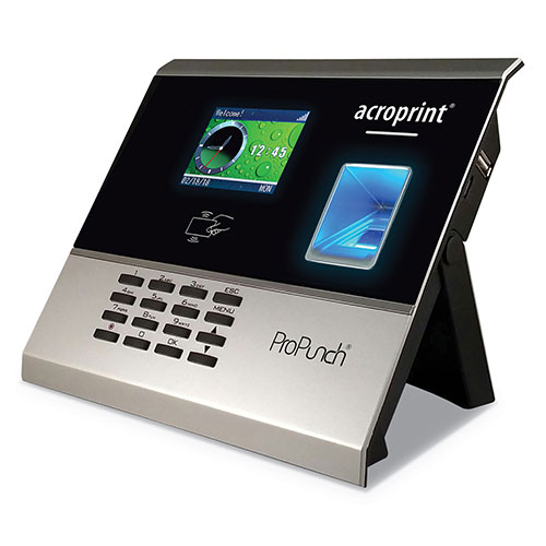 Acroprint Time Recorder ProPunch Biometric Add-On Terminal, Automatic, 3000 Employees, Black