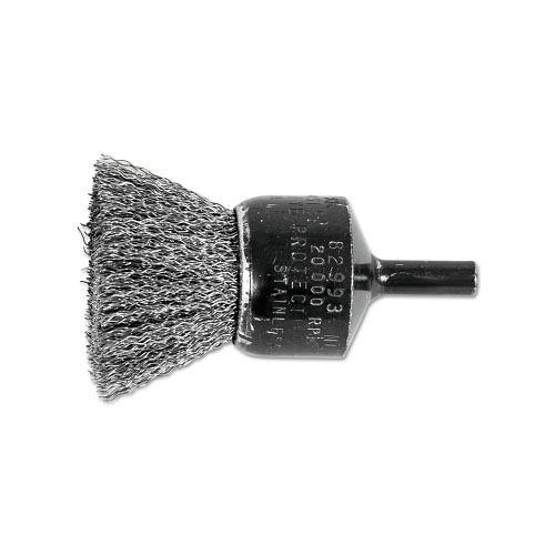 Advance Brush Standard Duty Crimped End Brushes, Stainless Steel, 20,000 rpm, 1" x 0.01"