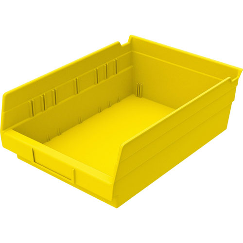 Akro-Mills Shelf Bin, 8 3/8"Wx11 5/8"Dx4"H, Yellow