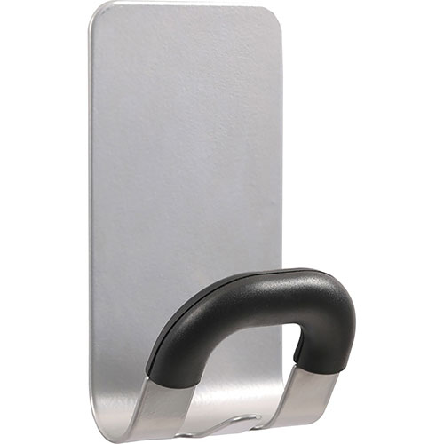 ALBA Magnetic Coat Peg, ABS/Magnet/Steel, Black/Silver, Supports 11 lbs