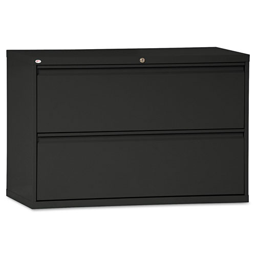 Alera Lateral File, 2 Legal/Letter-Size File Drawers, Black, 42" x 18" x 28"