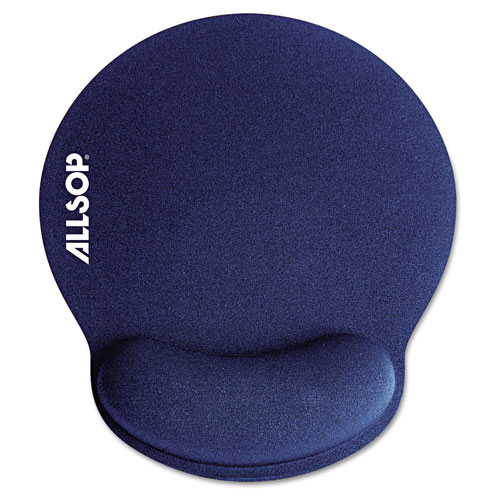 Allsop MousePad Pro Memory Foam Mouse Pad with Wrist Rest, 9 x 10 x 1, Blue