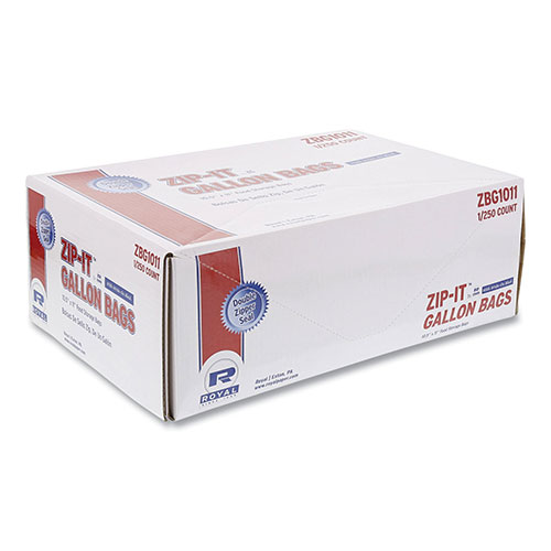 Amercare Zipper Bags, 1.73 mil, 10.5" x 10.98", Clear, 250/Carton