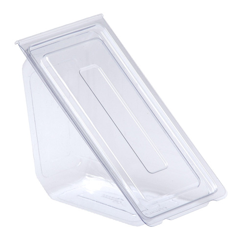 Anchor Packaging Hinged Sandwich Wedge, Clear