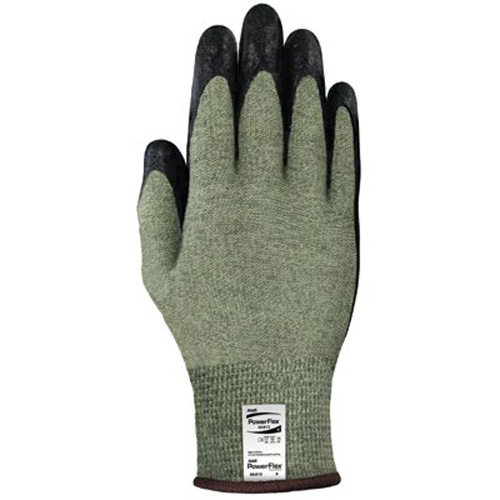 Ansell PowerFlex Gloves, Size 11, Black
