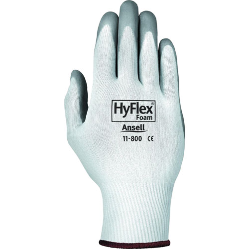 Ansell Safety Gloves, Nitrile Foam Coating, X-Large, Gray/White