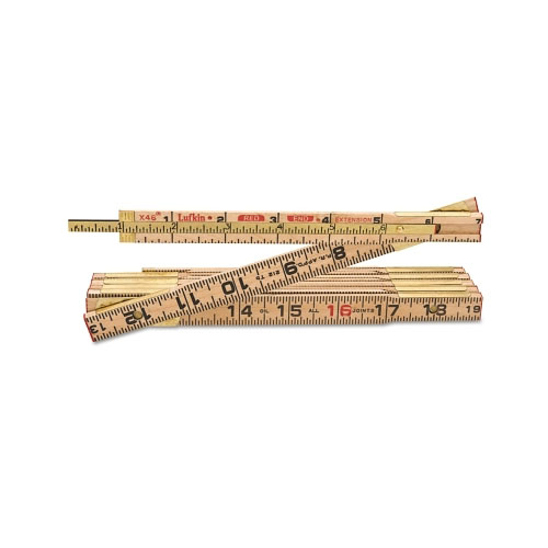 Apex Red End Extension Rulers, 6 ft, Wood, 1 Scale