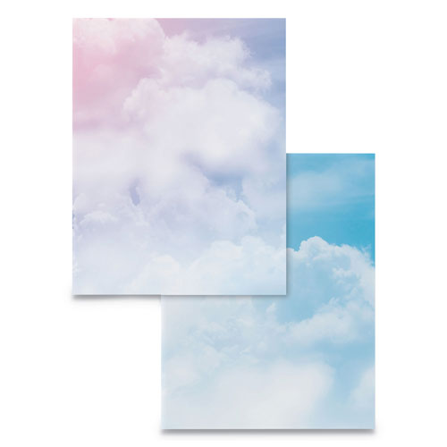 Astrodesigns® Pre-Printed Paper, 28 lb, 8.5 x 11, Clouds, 100/Pack