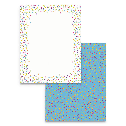Astrodesigns® Pre-Printed Paper, 28 lb, 8.5 x 11, Watercolor Dots, 100/Pack