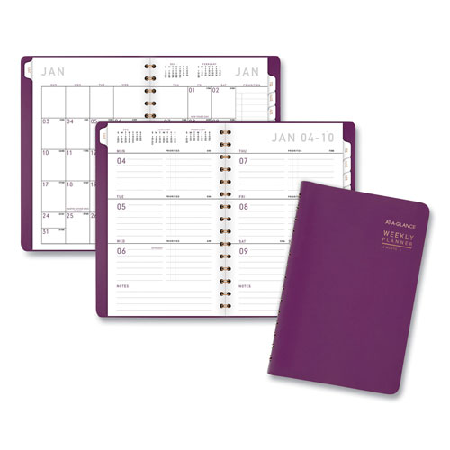 At-A-Glance Contemporary Weekly/Monthly Planner, 8.5 x 5.5, Purple, 2021