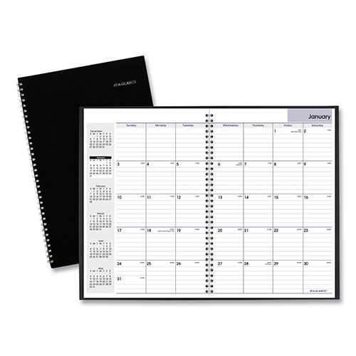 At-A-Glance DayMinder Monthly Planner, Ruled Blocks, 12 x 8, Black Cover, 14-Month (Dec to Jan): 2023 to 2025
