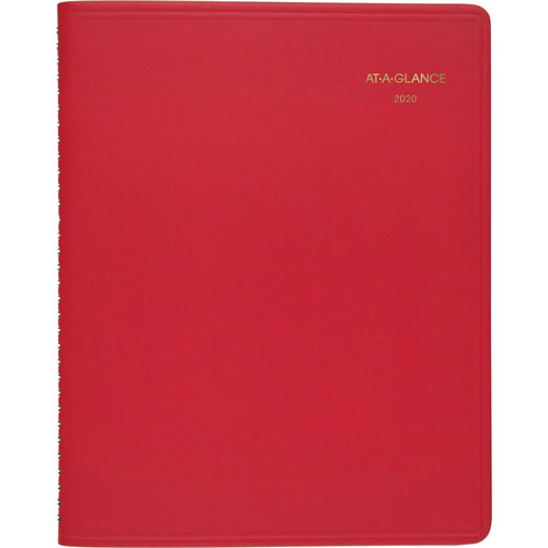 At-A-Glance Monthly Appointment Book, 9"x11", Red