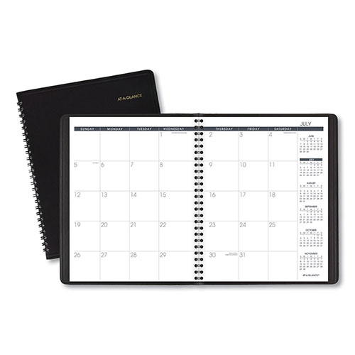 At-A-Glance Monthly Planner, 8.75 x 7, Black Cover, 18-Month (July to Dec): 2022 to 2023
