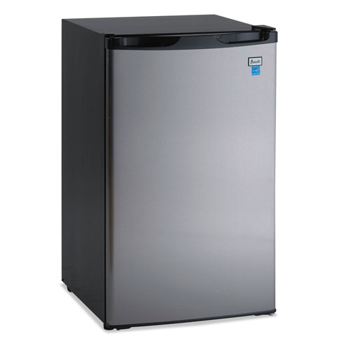 Avanti Products 4.4 CF Refrigerator, 19 1/2"W x 22"D x 33"H, Black/Stainless Steel