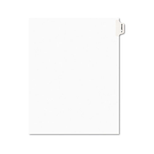 Avery Avery-Style Preprinted Legal Side Tab Divider, Exhibit K, Letter, White, 25/Pack