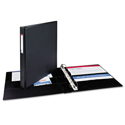 Avery Durable Non-View Binder with DuraHinge and EZD Rings, 3 Rings, 1" Capacity, 11 x 8.5, Black