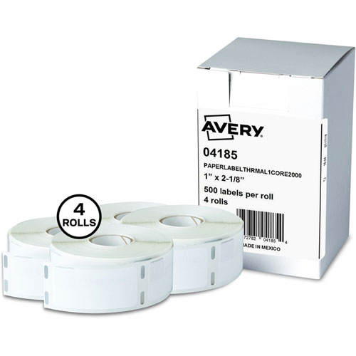 Avery Labels, Thermal, Multipurpose, 1"X2-1/8" , 2000/Bx, White